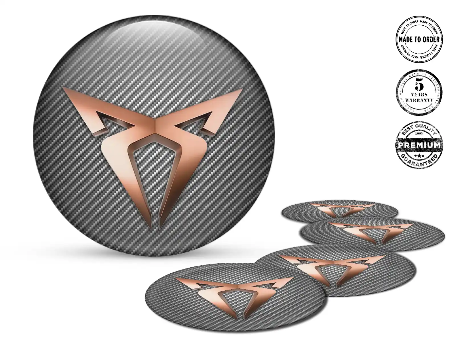 Seat Cupra Nabenaufkleber Ausgabe Individuelles Dome-Design